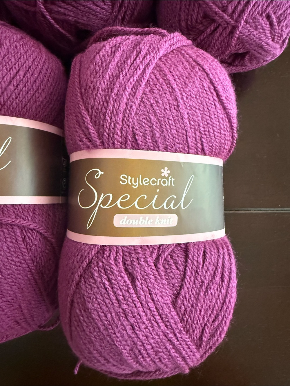 Stylecraft Special Double Knit Premium Acrylic Yarn - Plum Color - 5 Skeins